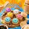Creative colorful cartoon steamed buns, small steamed buns, key chains, cute pendants, children's gifts, accessories, trendy and fashionable Specification image